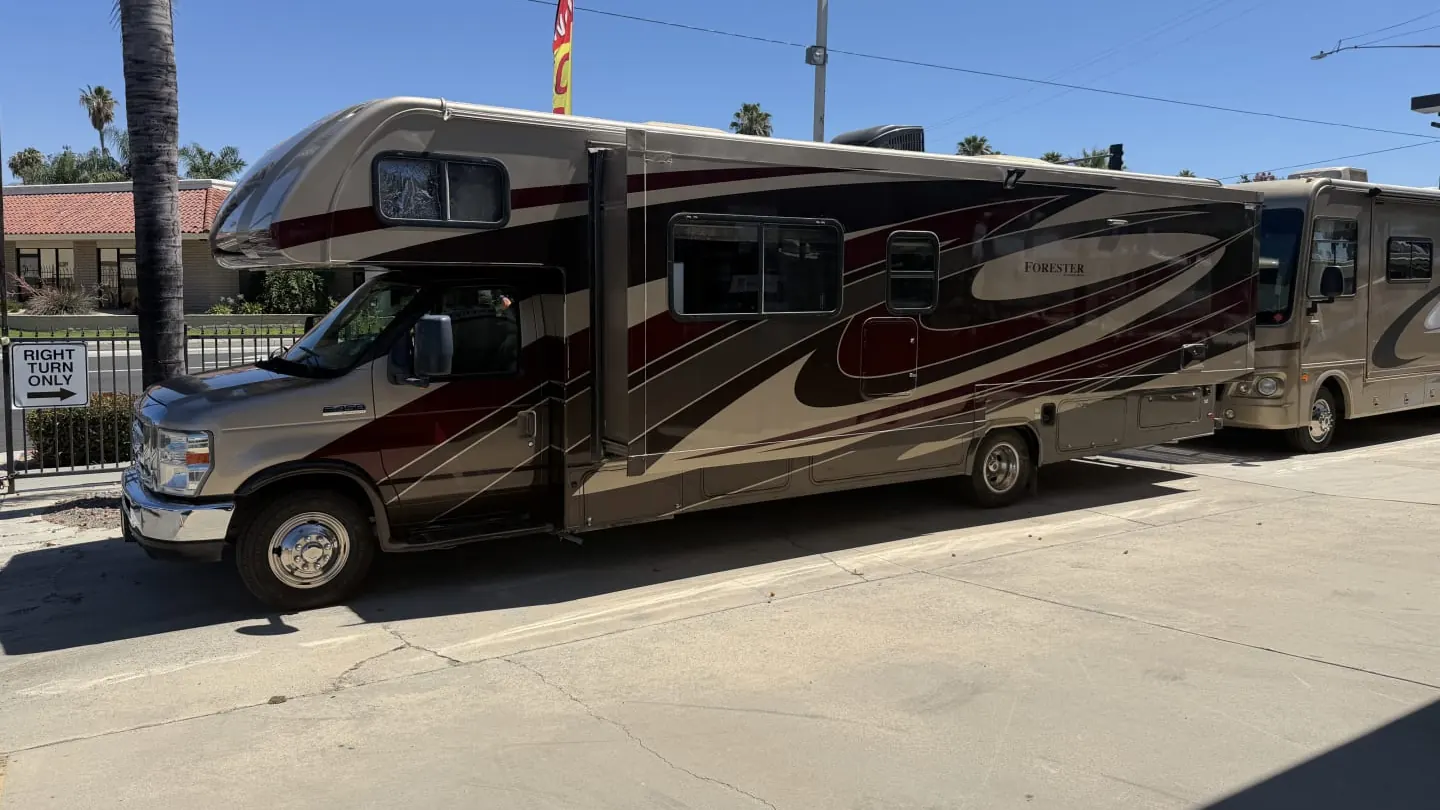 2017 Forest River Forester Class C motorhome parked on a lot, side view